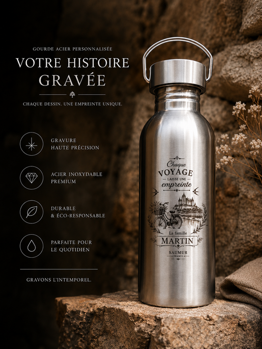 Gourde personnalisée « Caterina à Saumur »