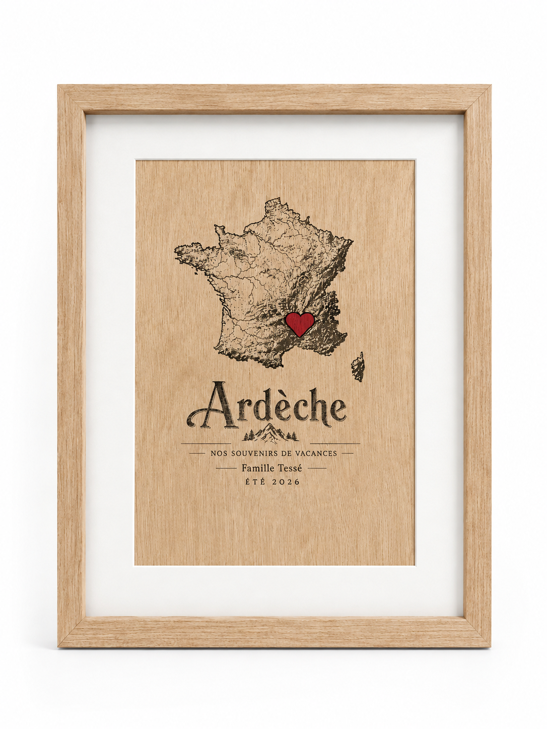 Cadre Souvenirs de Vacances connecté – Gravure personnalisée & NFC